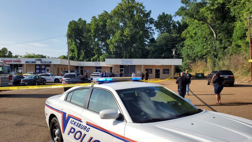 The scene of the shooting on Clay. Photo by David Day