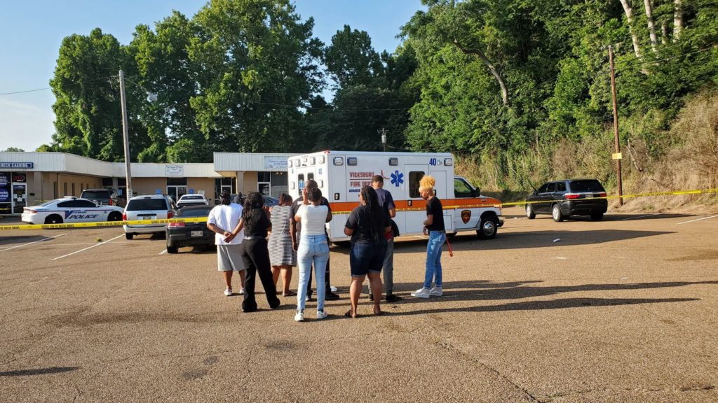 The scene of the shooting, July 15, 2020. Photo by David Day