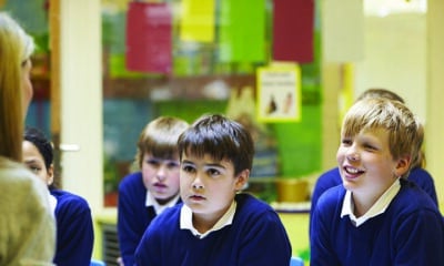 young students learning