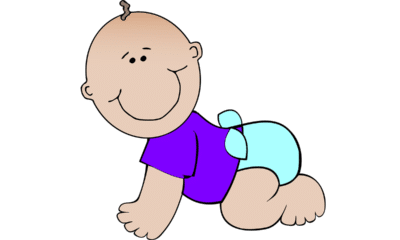 baby in diaper cartoon