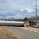 Overturned 18-wheeler