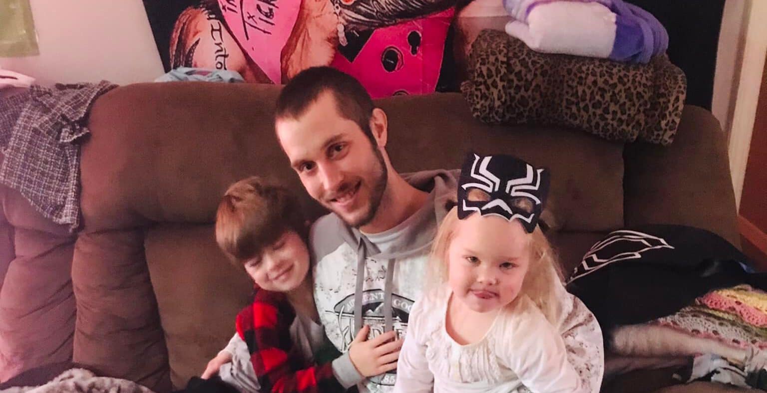 Dillion at home with the kids