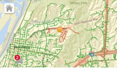 Screen grab of Entergy's Outage Map