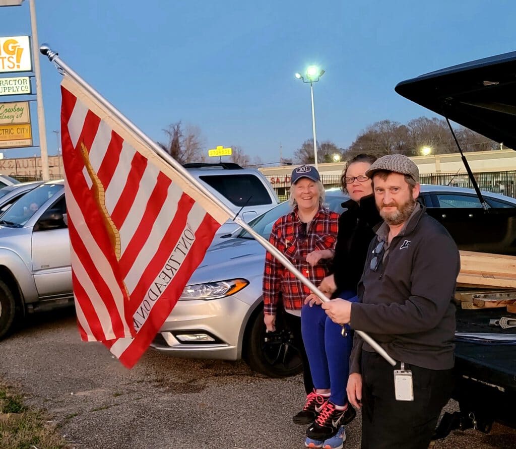 This group was here from beginning to the end to show their support for American Truckers. Photo by David Day