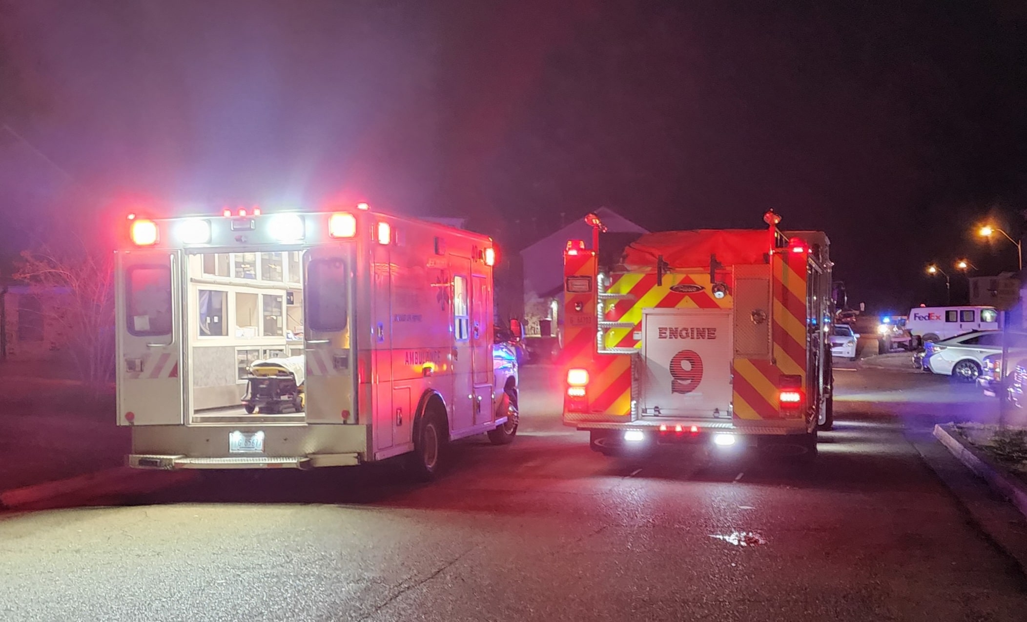 First responders at Waltersville Estates. Photo by David Day