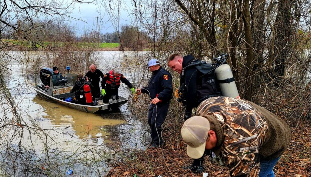 Vehicle recovered from the Little Sunflower Canal. Photo by David Day