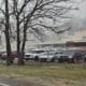 Beechwood Elementary at the height of the storm. Screengrab from live video by David Day