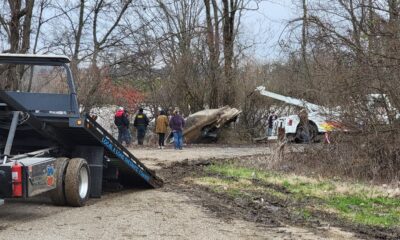 Vehicle recovered from the Little Sunflower Canal. Photo by David Day