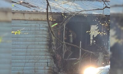 Structure fire on Mt. Alban Road
