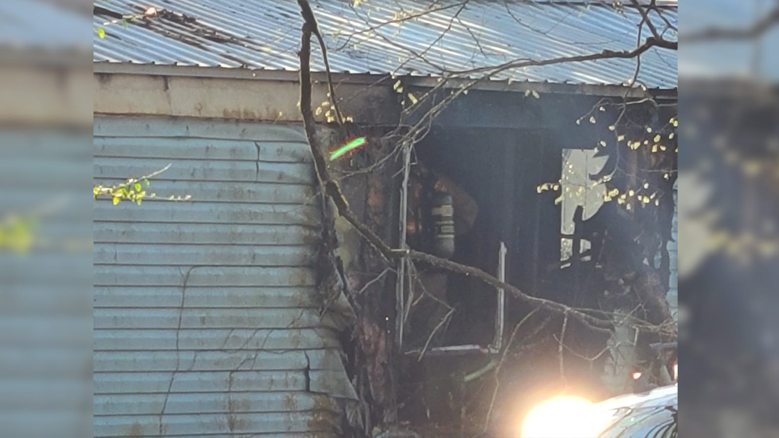 Structure fire on Mt. Alban Road