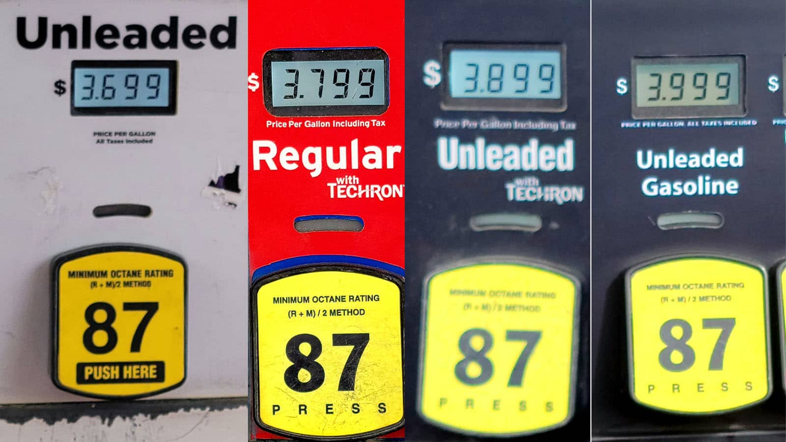 gas prices from around the area