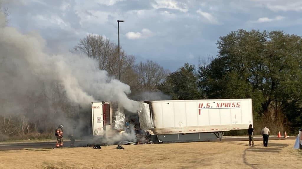 18-wheeler fire at Loves. Photo submitted