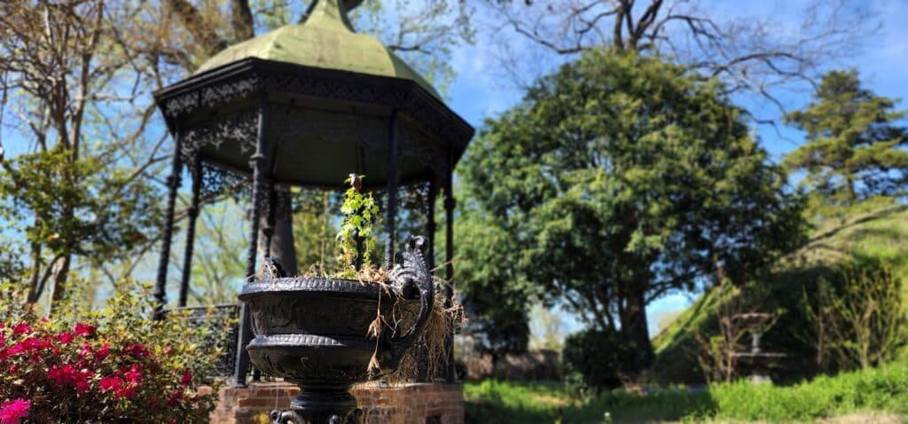 A gazebo in the yard at Cedar Grove. Photo by David Day