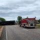 Overturned box truck