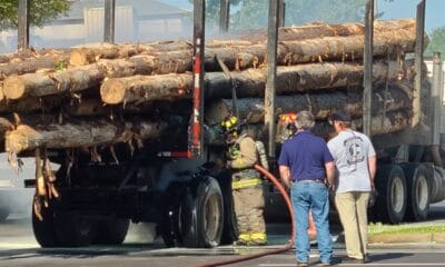 log truck fire