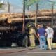 log truck fire