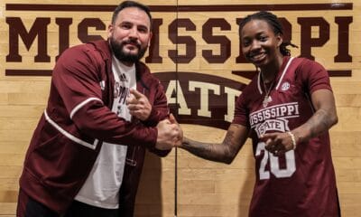 Asianae Johnson and MSU coach