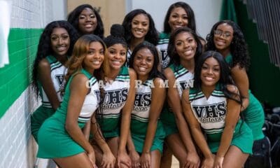 VHS basketball cheerleaders
