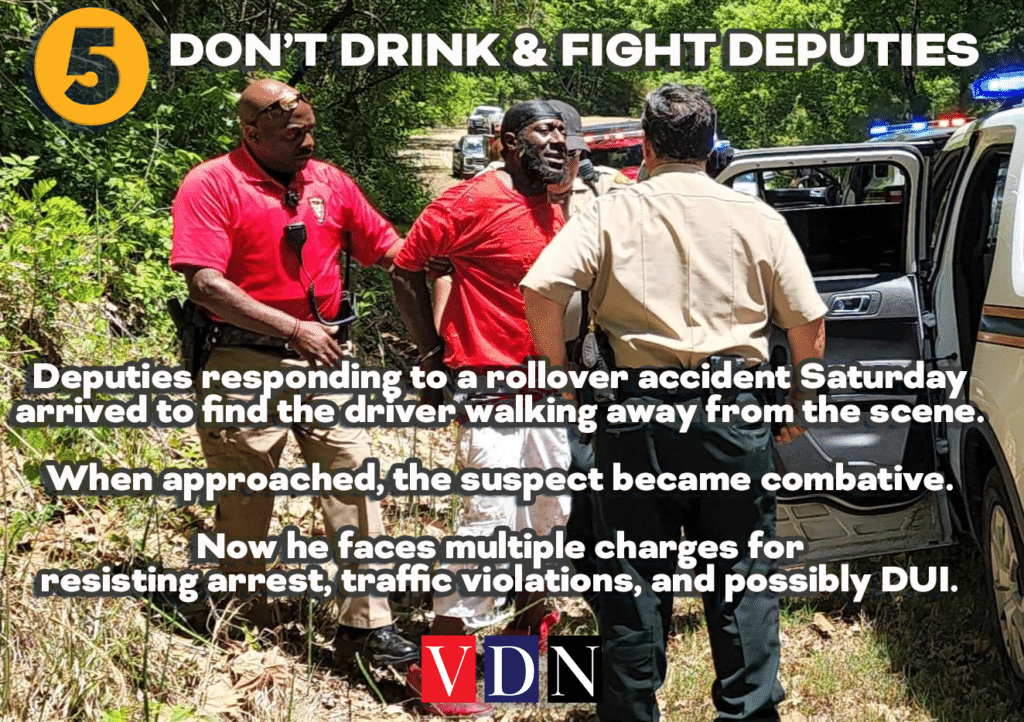 driver wrecks fights deputies