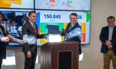 State Auditor Shad White and VWSD Superintendent Chad Shealy