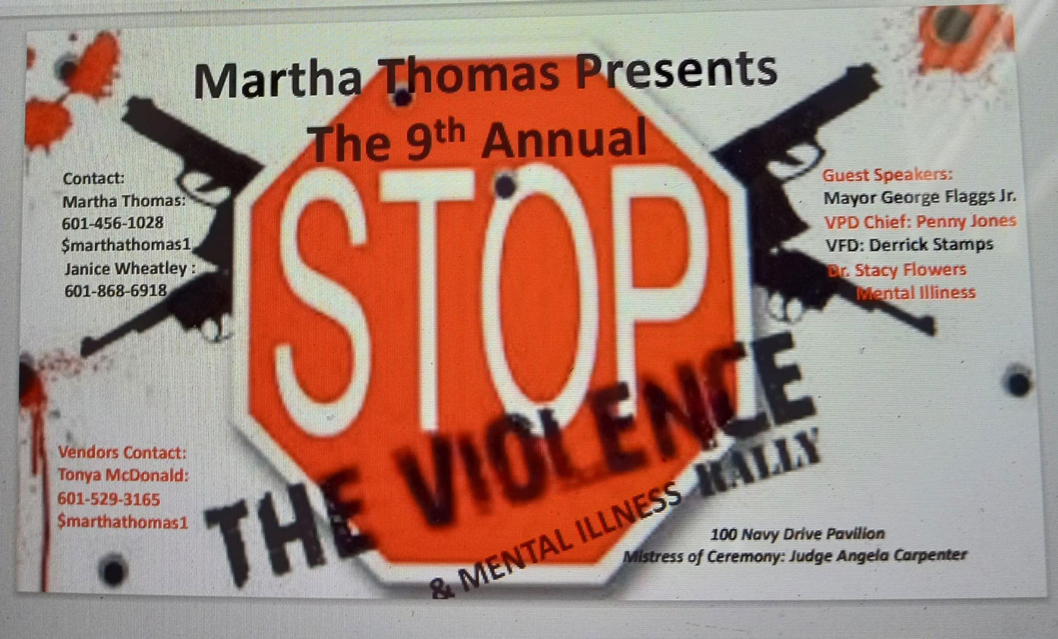 stop the violence flyer