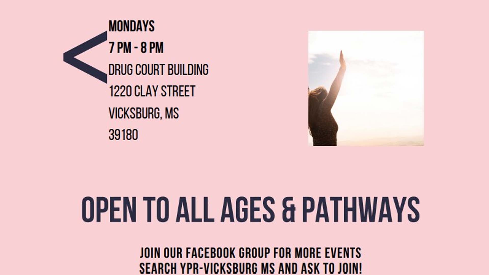 Young people in recovery flyer