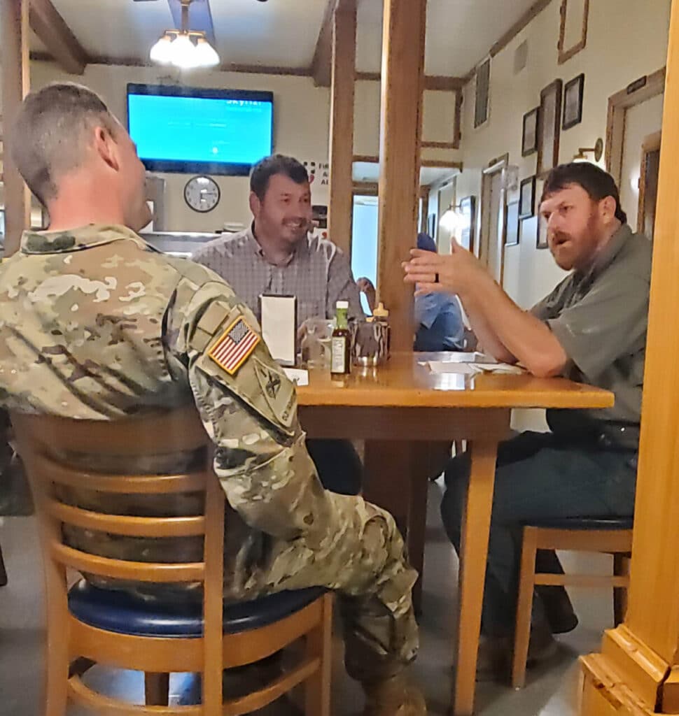 Vicksburg District commander, Col. Robert Hilliard; The chief of the Navigation Section, Andy Hall; Jadwin Captain Chuck Ashley