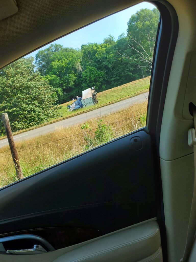 overturned truck