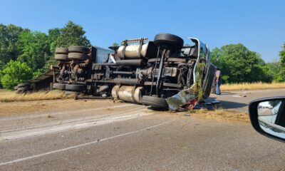 overturned truck