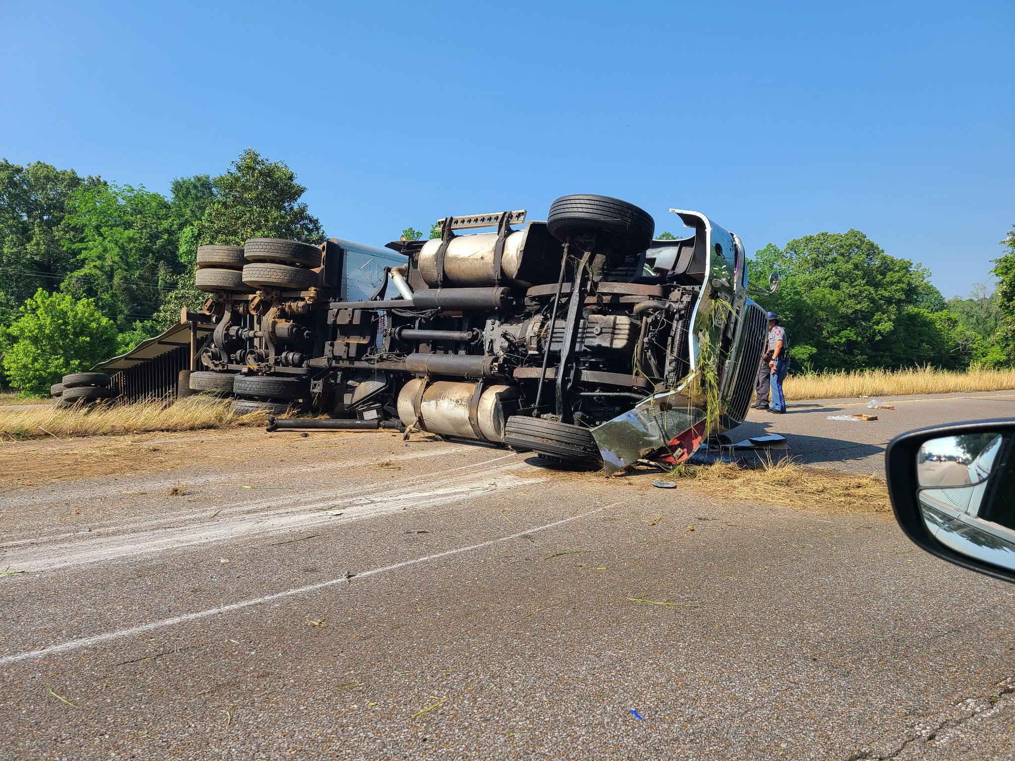 overturned truck