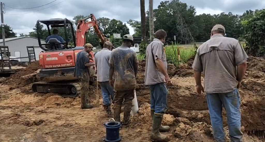 water line leak