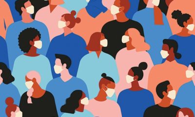 people in covid masks