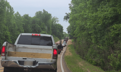 Traffic near the scene of a fatal wreck