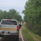 Traffic near the scene of a fatal wreck