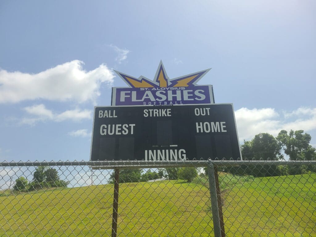 Scoreboard sign
