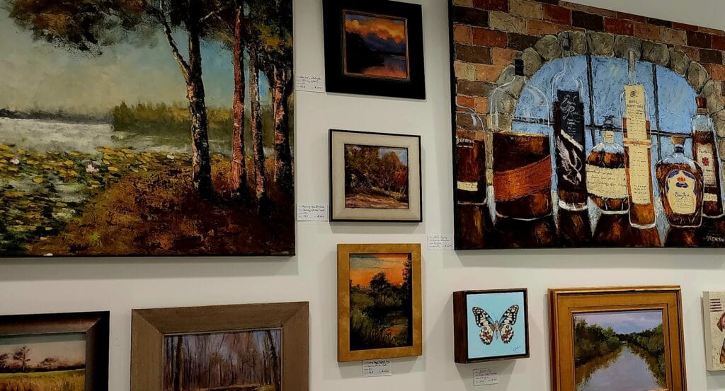Some of the artwork in the gallery. Photo by David Day