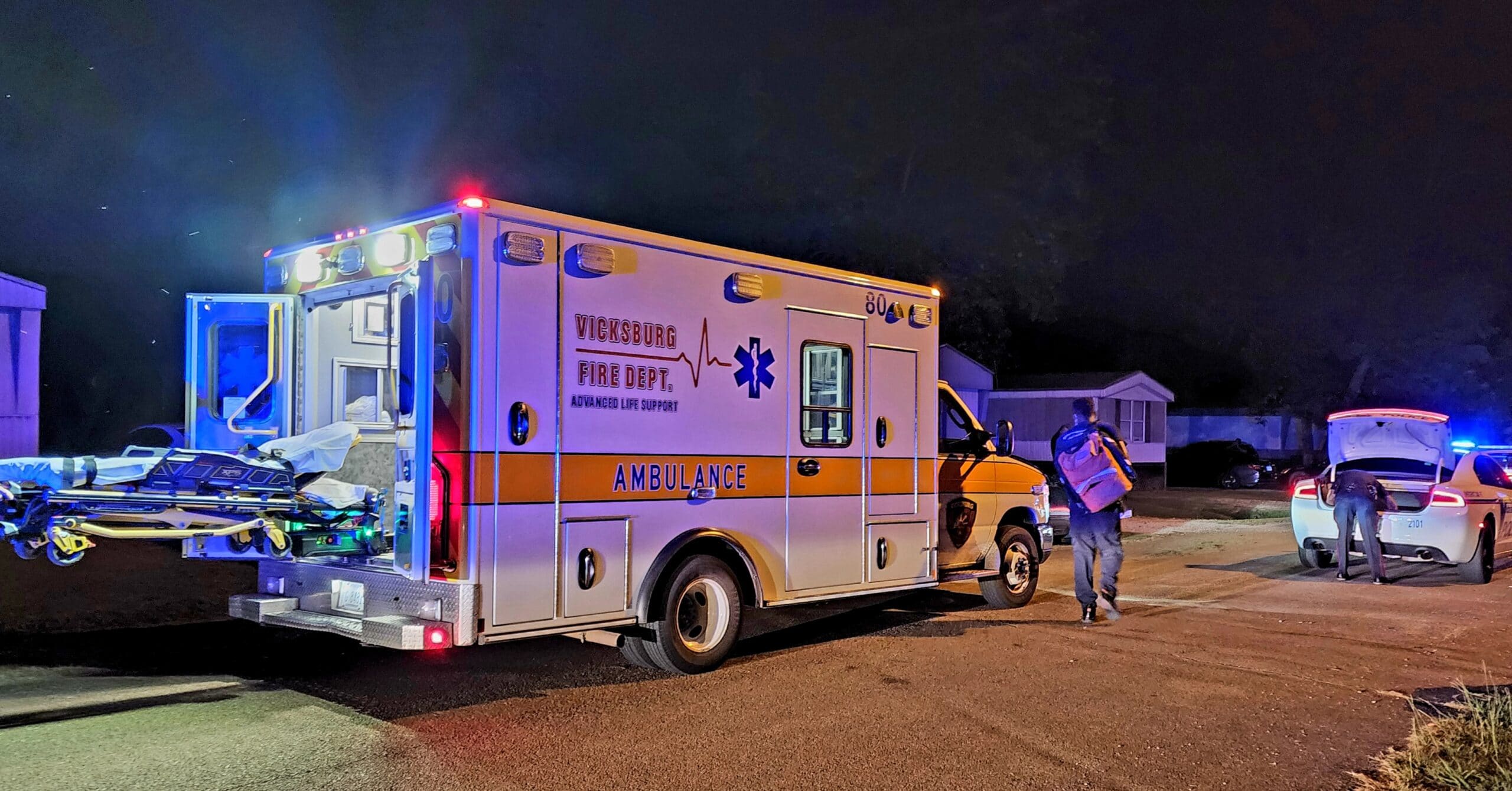 First responders on the scene of an alleged shooting. Photo by David Day