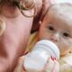 baby drinking bottle