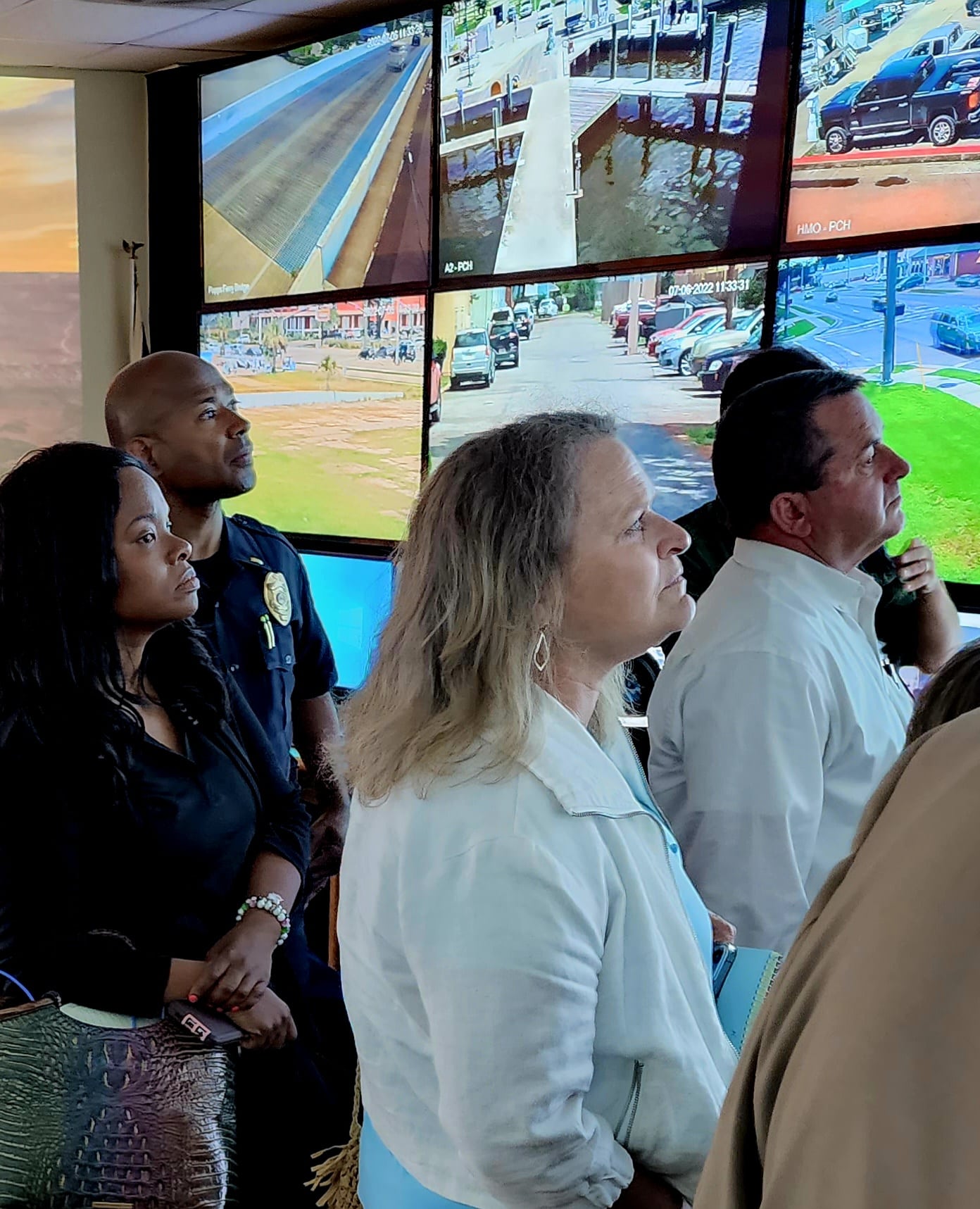 City employees watch cameras in real time. Photo by David Day