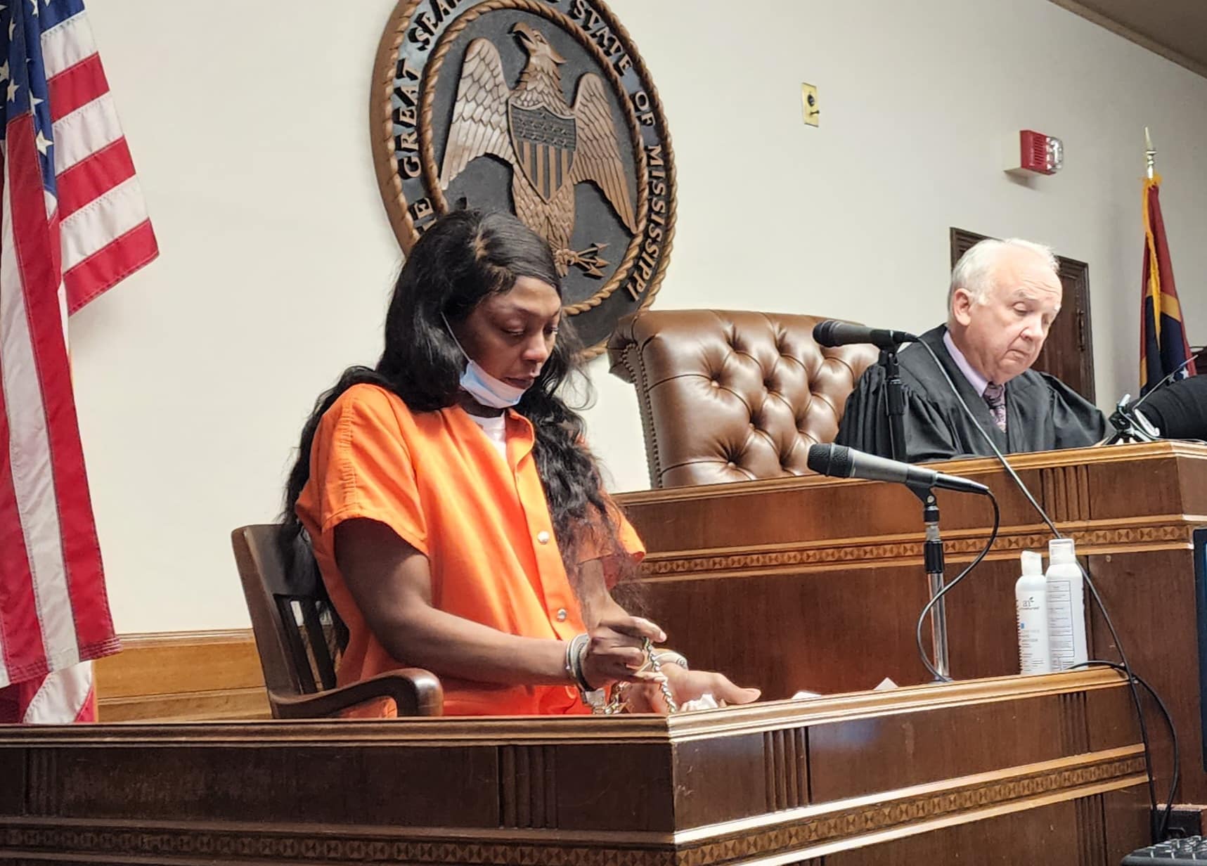 Talisha Butler and Judge James Chaney. Photo by David Day