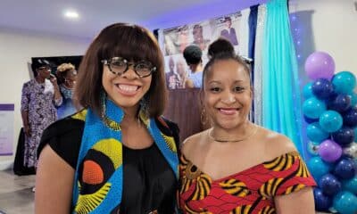 Adrienne A. Mosley and Fayedra Brown-Dear. Daughters of Bettye Smith-Brown and originators of the scholarship. Photo by David Day