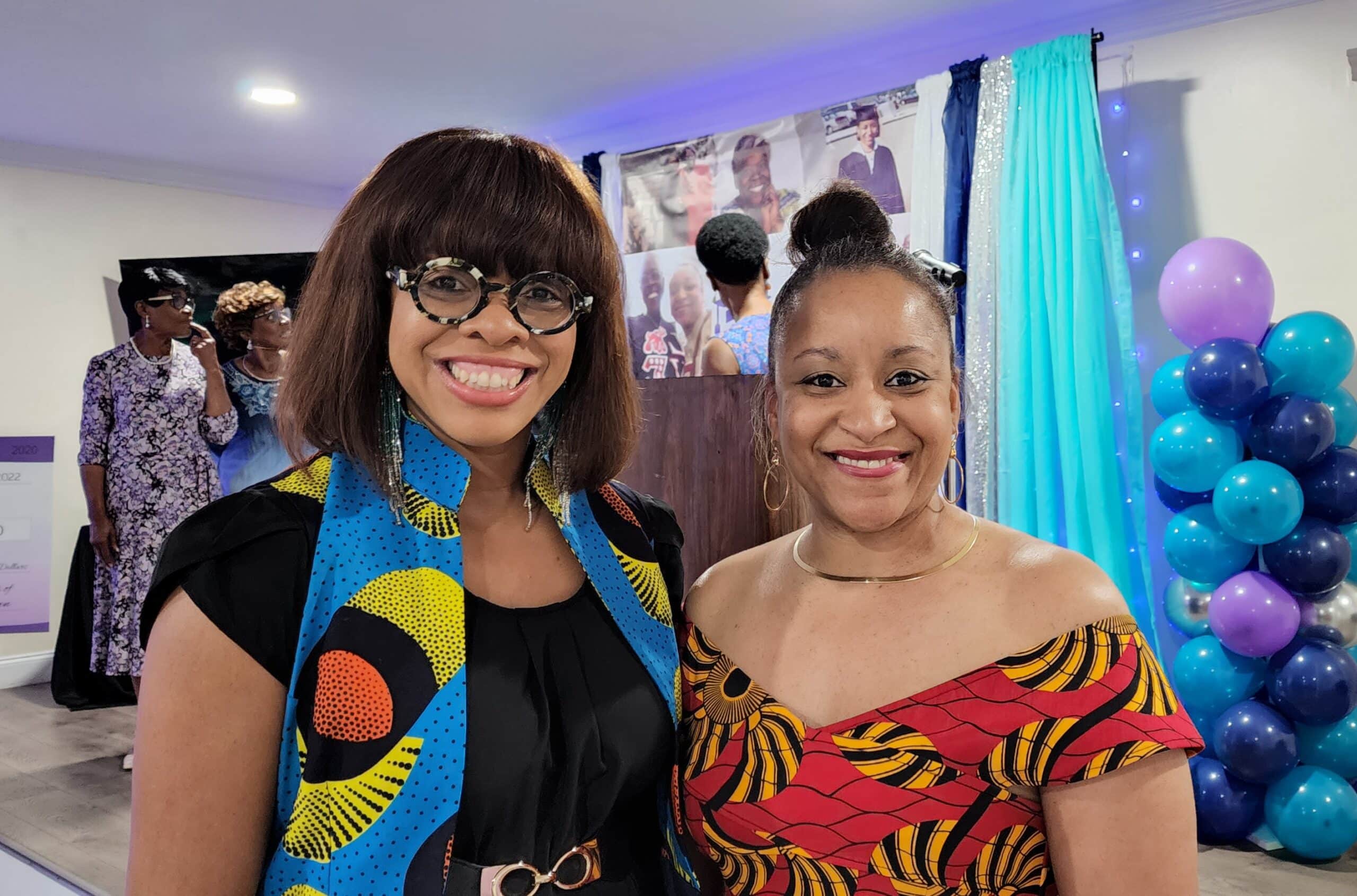 Adrienne A. Mosley and Fayedra Brown-Dear. Daughters of Bettye Smith-Brown and originators of the scholarship. Photo by David Day