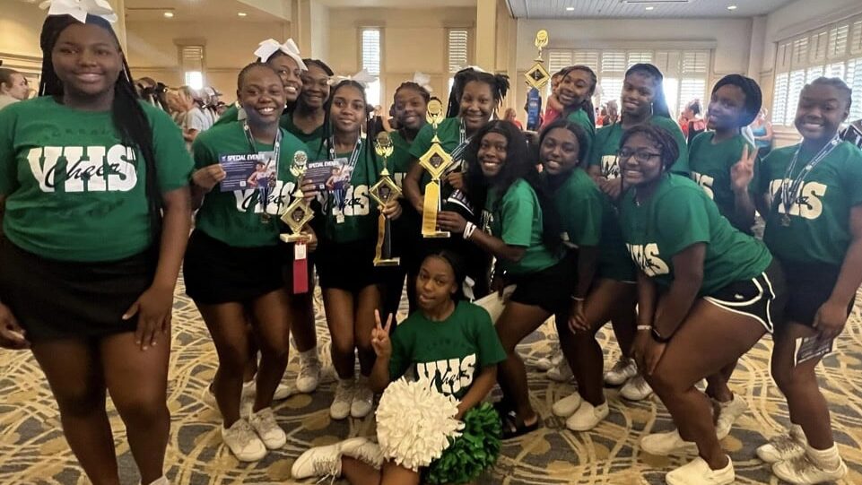 VHS cheerleaders UCA camp awards