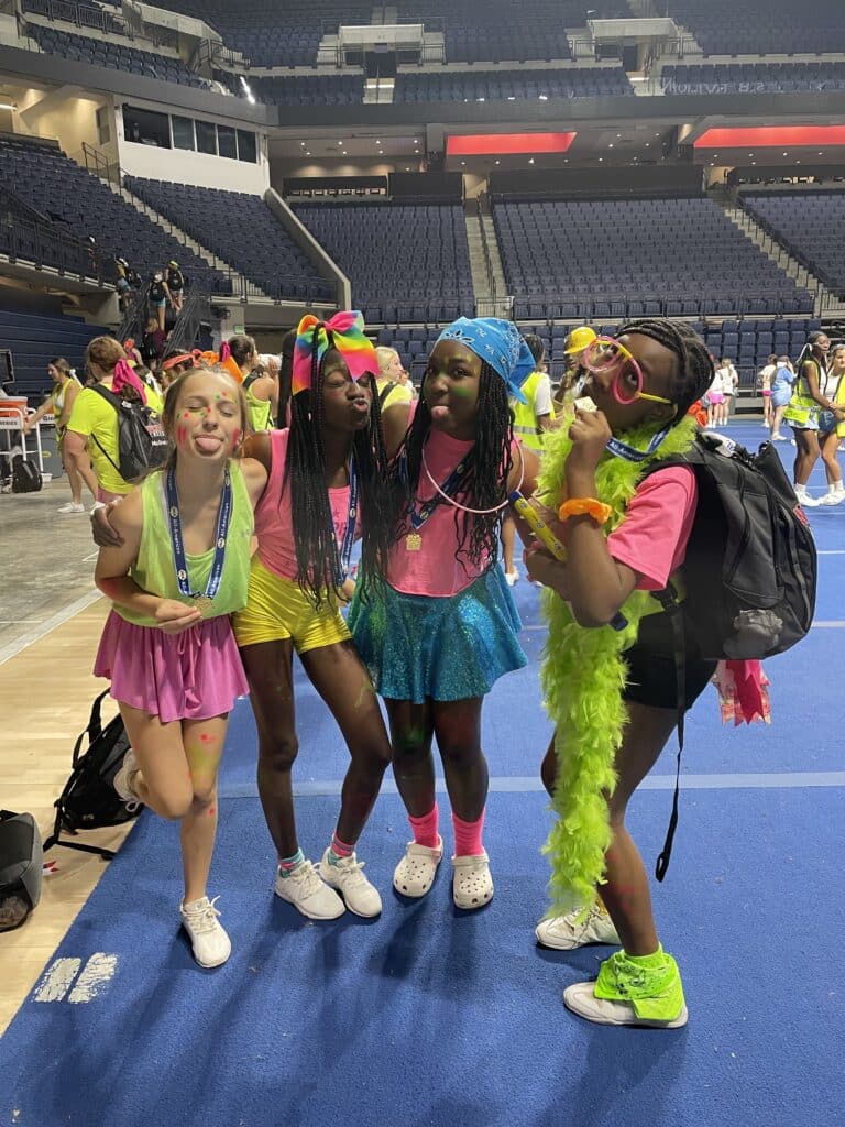 WC cheerleaders posing for photo