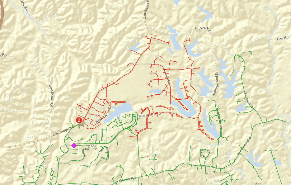 oak ridge outage