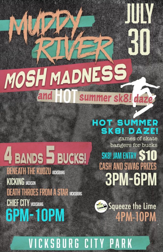 outdoor skate and rock show poster