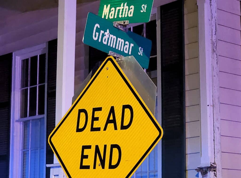 The intersection of Martha and Grammar Street. Photo by David Day