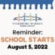 Photo of VWSD school reminder flyer