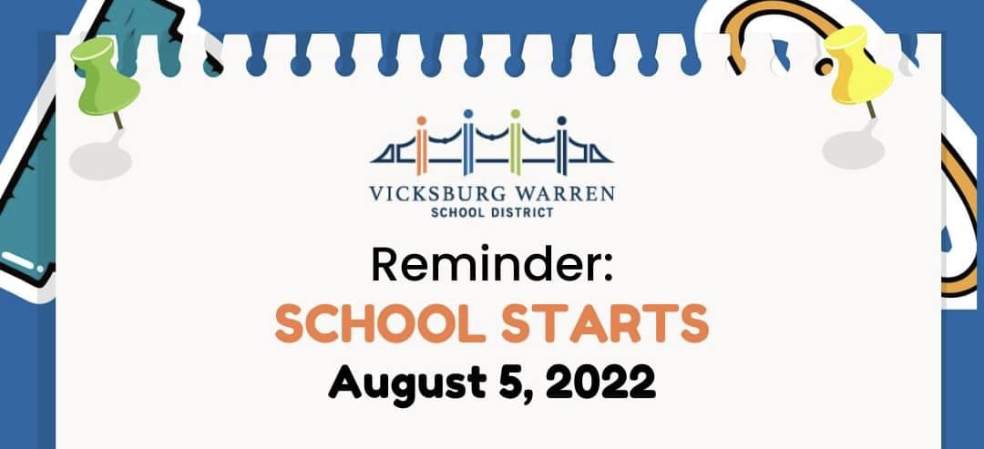 Photo of VWSD school reminder flyer