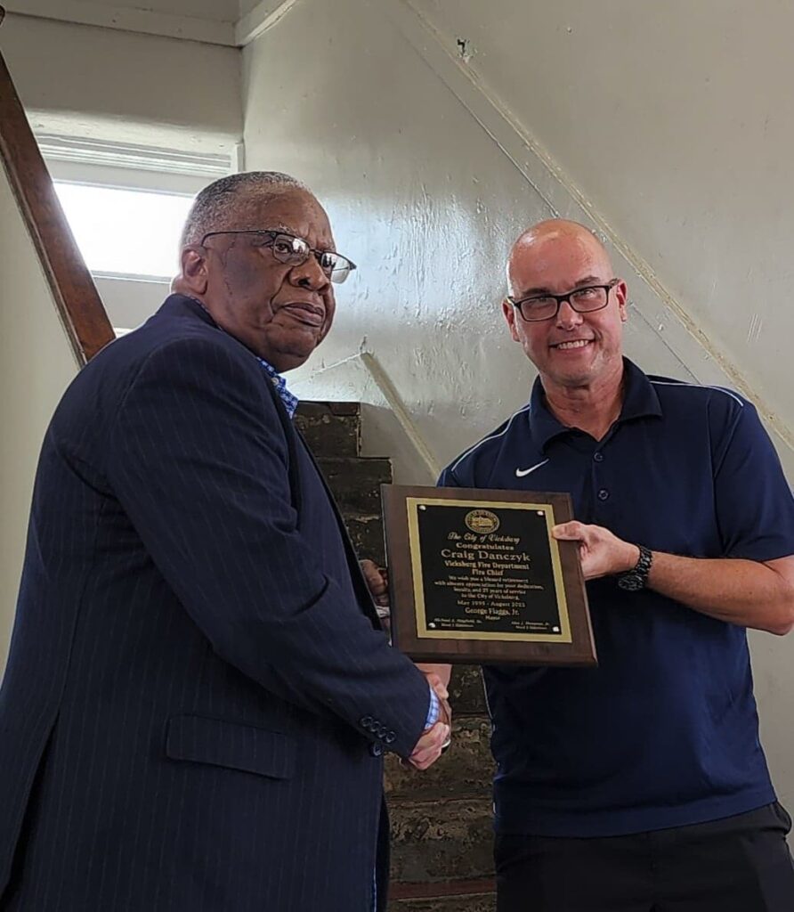 vicksburg fire chief craig danczyk retirement
